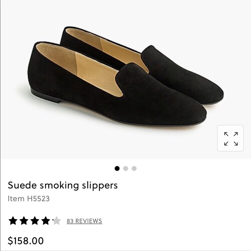 NWT J.Crew Suede Smoking Slippers - BRAND NEW